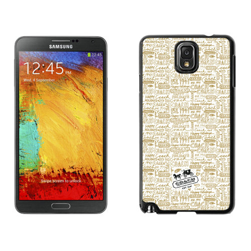 Coach Fashion Logo Khaki Samsung Note 3 Cases DRZ | Women - Click Image to Close